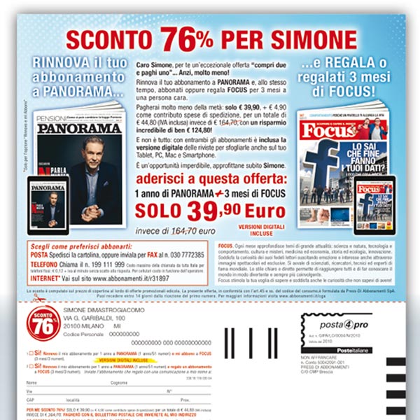 Flyer e ipp abbonamento Focus